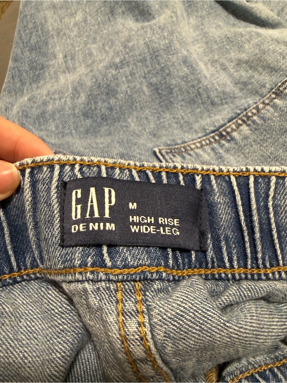 NWT GAP High Rise Wide Leg Striped Jean - Picture 10 of 10